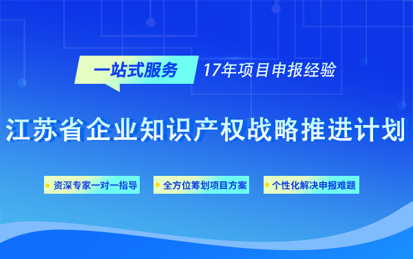 江苏省企业知识产权战略推进计划项目申报要求